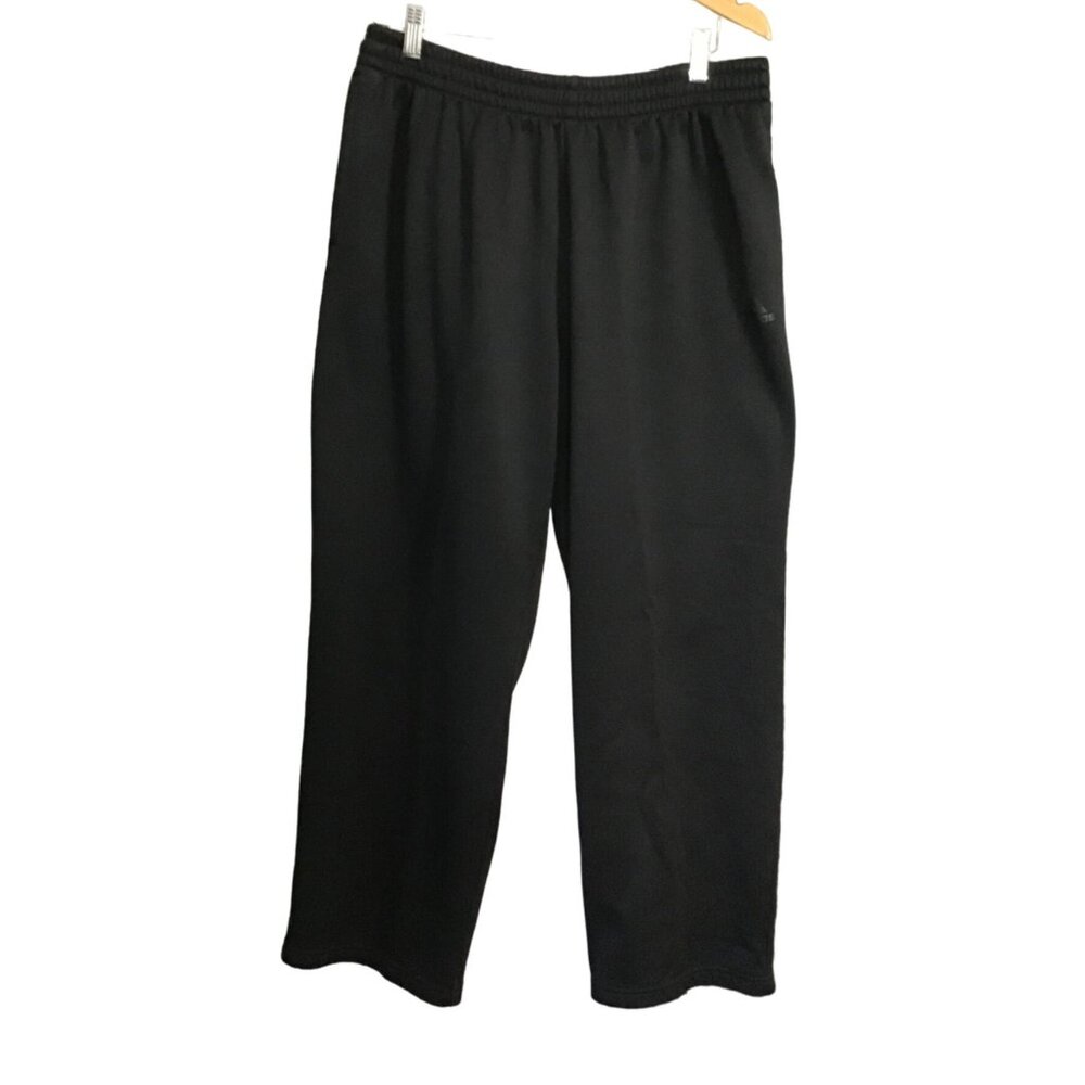 ADIDAS-MENS BLACK STRAIGHT LEG JOGGER SWEATPANTS Men’s SIZE X-LARGE